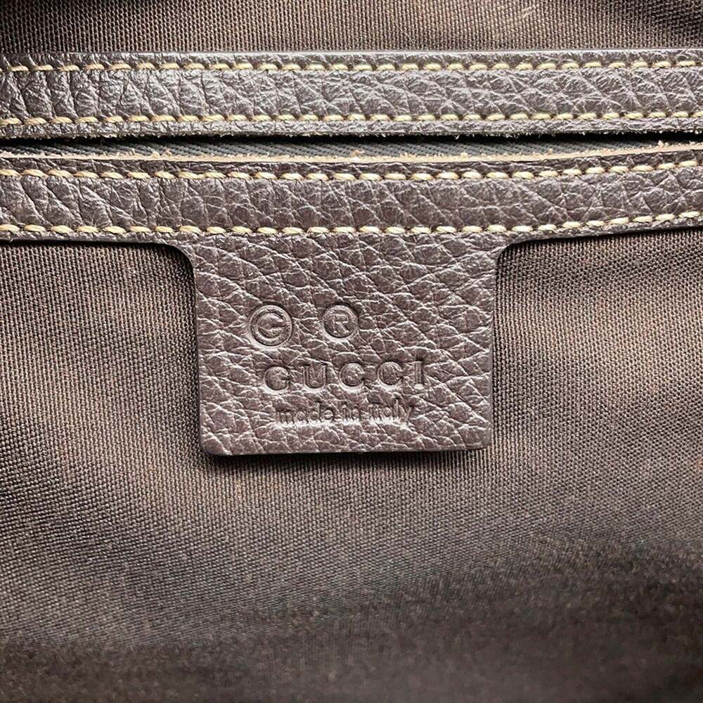 GUCCI Brown Leather Shoulder Bag - Picture 14 of 15